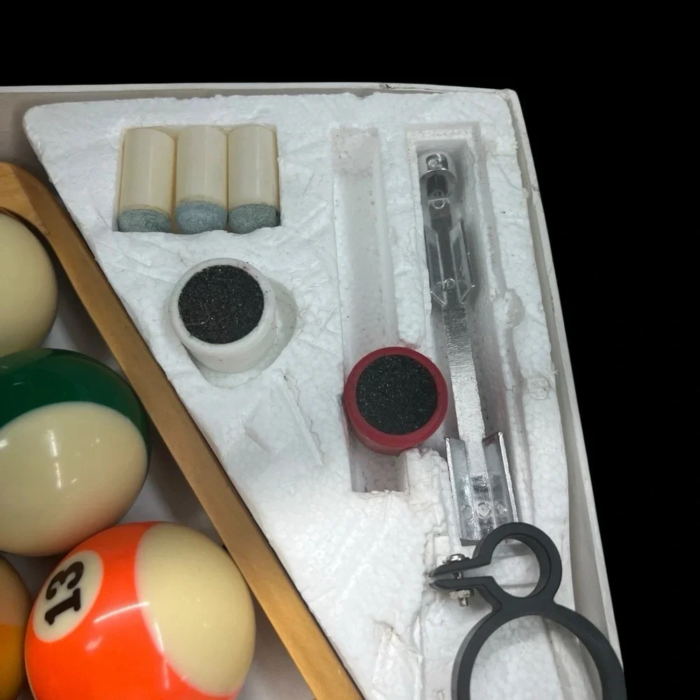 Sports Craft Billiard -Cue - Ball Set Bundle 16 Balls & Accessories and‎ Rack